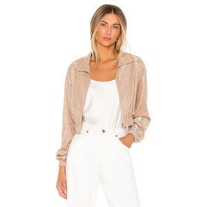 NWT Revolve Superdown Metallic Jacket in Rose Gold